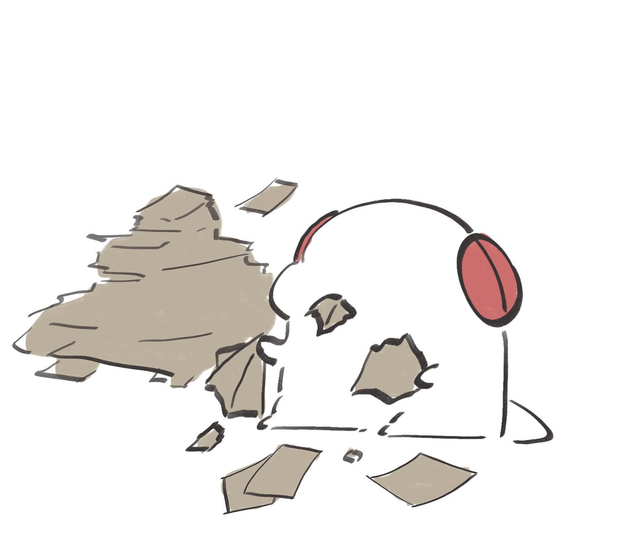 powdered_bean's tweet photo. 점점 종이에 파묻히시는 게롱씨 https://t.co/maH64iB3kf