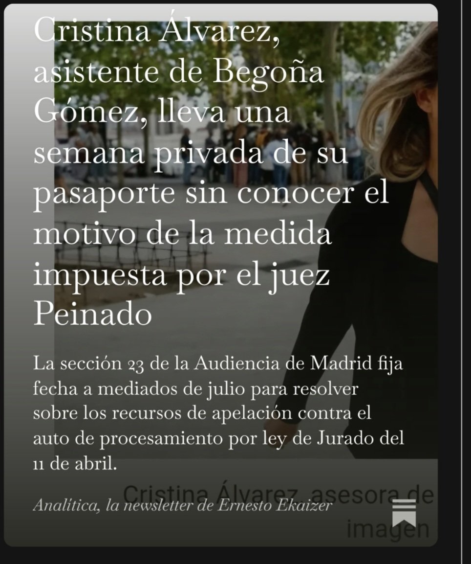 ErnestoEkaizer's tweet photo. Lean en abierto, piensen y...¡suscríbanse a Analítica! 
Ah...y Espronceda, el caballo de la cuadra "Juan Carlos Peinado García" -el juez- gana en el hipódromo de Burdeos... 
https://t.co/Sf93b3E8N4 https://t.co/fWZ3ZDbMst