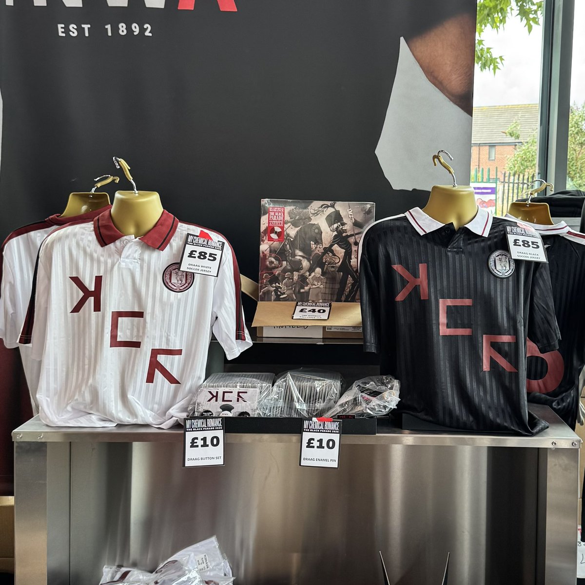 The_MCR_Archive's tweet photo. FIRST LOOK at the merch available at #MCRLIVERPOOL! https://t.co/9zxz5Pr3sZ