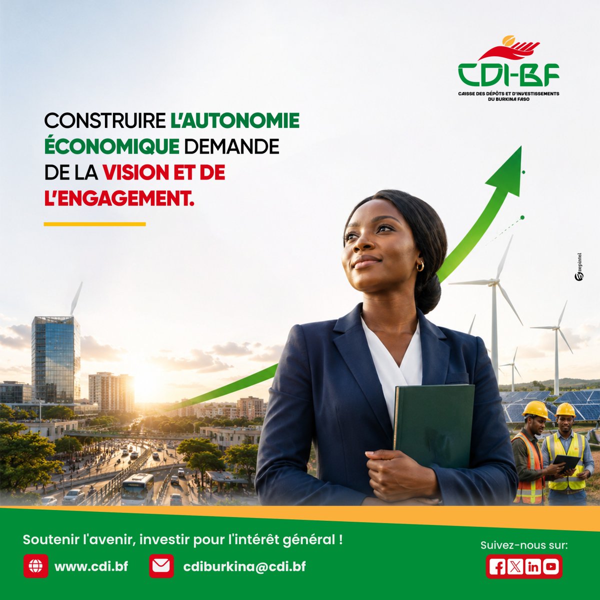 cdi_bf's tweet photo. Construire l’autonomie économique demande de la vision et de l’engagement.
Parce qu’investir utilement aujourd’hui, c’est renforcer durablement les capacités de demain.

#CDIBF #AutonomieÉconomique #FinancePublique #Développement #Engagement https://t.co/tSEXDjCXDx