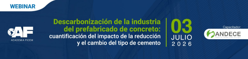 andece_general's tweet photo. Este viernes 3, academia @ficemcemento organiza webinar "Descarbonización de la industria del prefabricado de concreto: cuantificación del impacto de la reducción y el cambio del tipo de cemento", impartido por Alejandro López, Director Técnico de ANDECE

https://t.co/CLGU1ZXJZV https://t.co/ZdQKOLVGjr