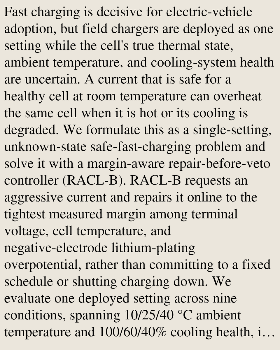 SystemsAndCtrl's tweet photo. Repair-before-veto control for safe lithium-ion fast charging under unknown ambient and cooling-fault conditions

Yifan Wang
https://t.co/BRM09HcStM [𝚎𝚎𝚜𝚜.𝚂𝚈] https://t.co/hwtEMwYvnw