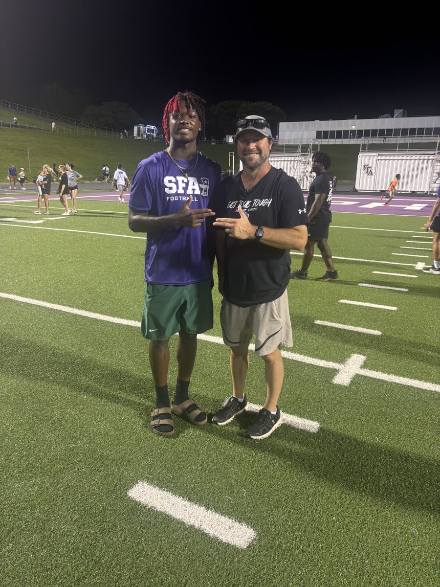Alijah11524's tweet photo. Had a good time at the @SFA_Football camp  @WkeelingKeeling @CoachRich_SFA @CoachJRWatson @The_BigGrinch @coachprburkhead #wareagle https://t.co/vdS7jFPggj