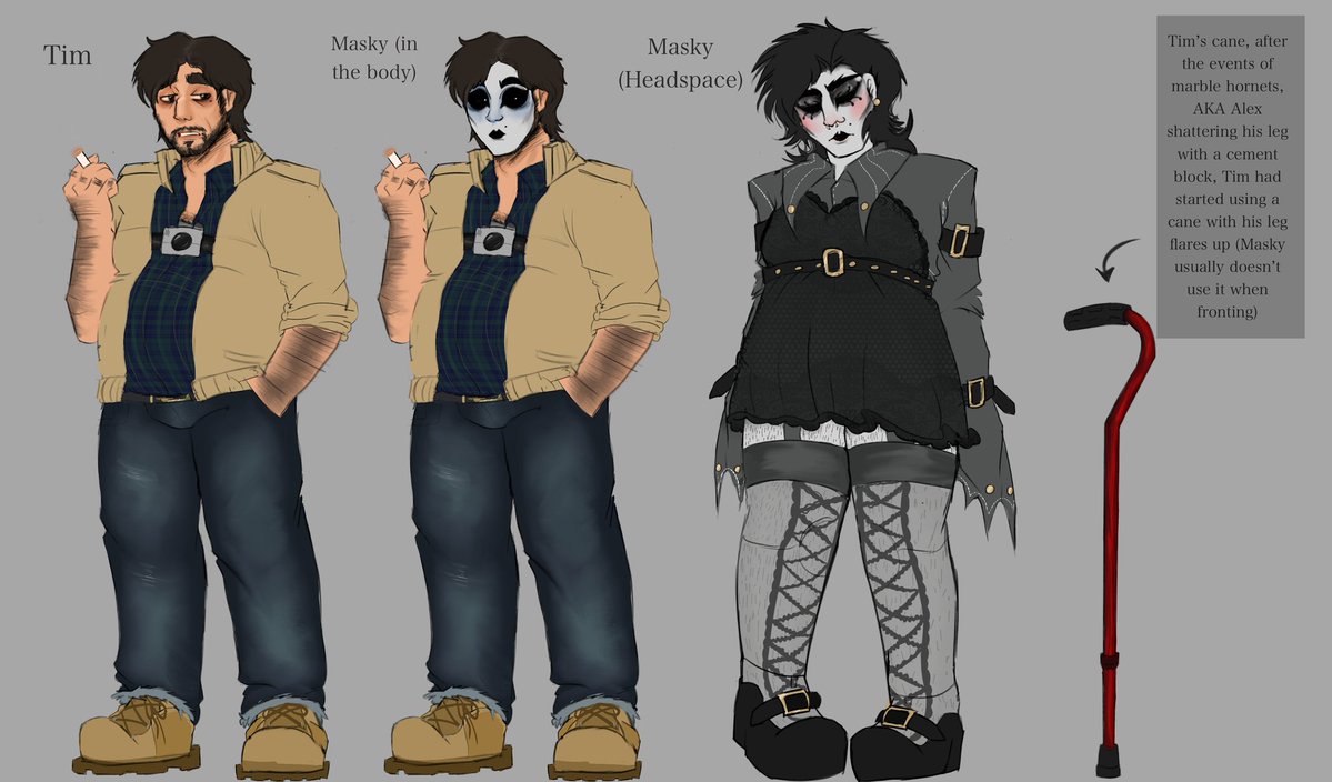 moxxzinnabox's tweet photo. Yes hello sorry I swear I'm not dead anyways here my Tim design/ Masky headspace design for AF it lowkey sucks but fuck it we ball | #Timwright #Masky #marblehornets #marblehornetsfanart https://t.co/XVCoteGAUw
