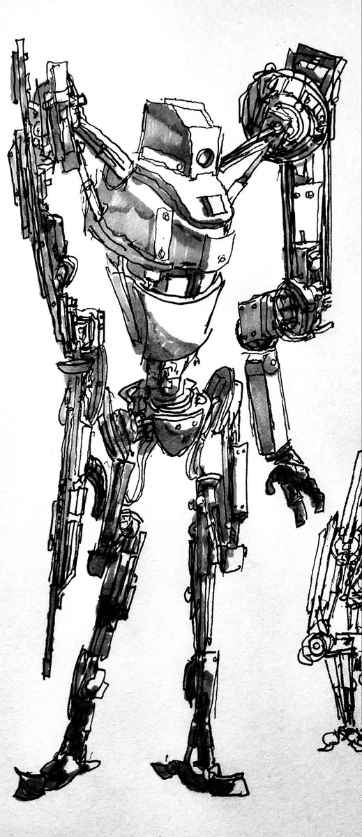 Nubbubman's tweet photo. Light Combat Bulwark unit 09-74J #doodle #art #pen #foryou #pendoodle #robotart https://t.co/iCChrOLCy8