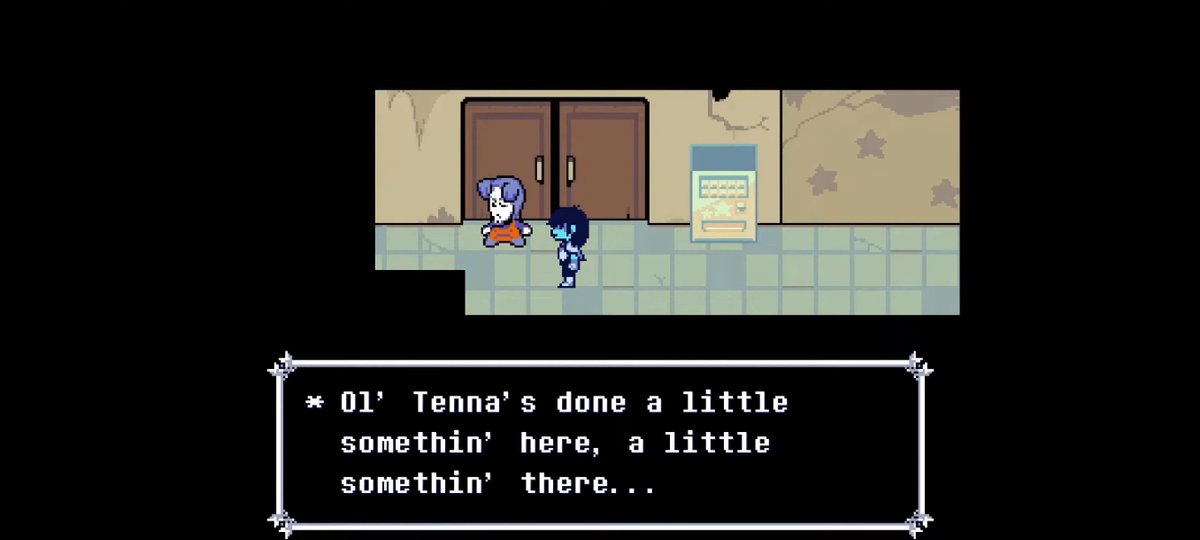 Macnirony's tweet photo. A lot of people are mad about the amalgam theory thinking it's about the current weird route when it might not even be the version of the game we were called to play, it's forbidden cuz it's actively trying to be hidden from us cuz Kris knows how it ends https://t.co/GD6JJaFsn0