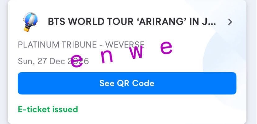 strawberryrjin's tweet photo. wts or want to sell
ARIRANG JAKARTA - DAY 2 (27th Dec)

Platinum Tribune (presale)
✅avail 2tix (berderet)
✨Dibantu tukar sampai tiket fisik
🌈Dijual karna mau upgrade

t. bts bangtan jkt day 2 gensale presale weverse wv https://t.co/t2Ip0PTML1