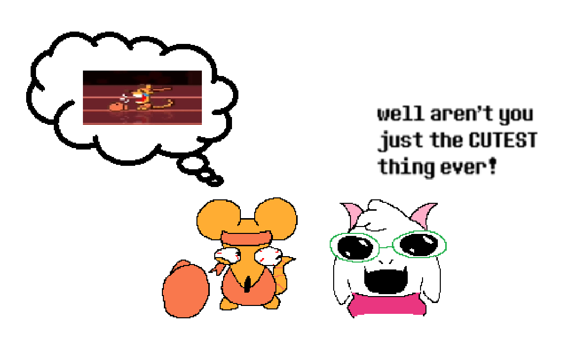 dominyuck's tweet photo. #deltarunespoilers #deltarune #deltarunechapter5

orange is soo fucking tuff. wow. haha. what a human. https://t.co/RmaGtUQGFb