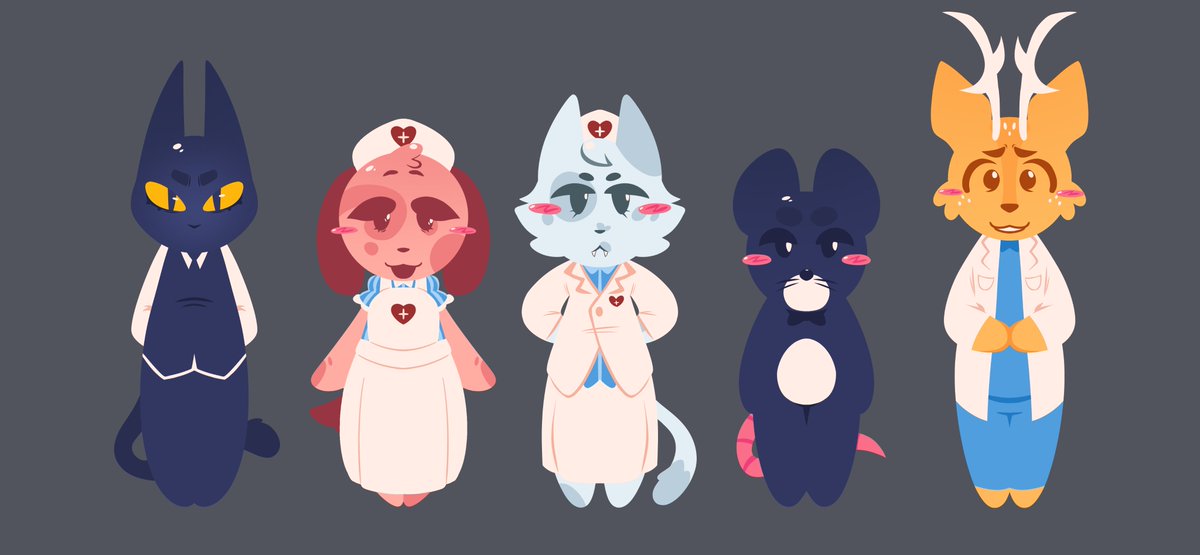 WoddlingDucks's tweet photo. Some designs + pronoun headcanons!! :D

#animalhospital #roblox #art https://t.co/JB5lXN5w2m