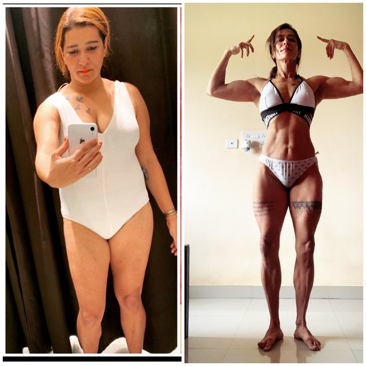 SheetSahni's tweet photo. 82kg to 64kg 
But that’s not weight loss
It’s fat loss &amp; muscle gain . 
That’s what makes it awesome 🤩 https://t.co/qP4sfIm0V3