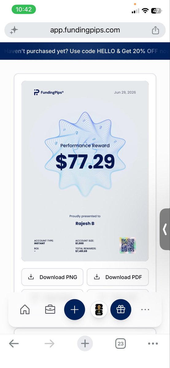 hubatrades's tweet photo. Received for free by the way 

Made like 200 and after split it’s $100  50 on crypto 50 on Tradin

@fundingpips @tradin @Khldfx https://t.co/S5DKUj4YtP