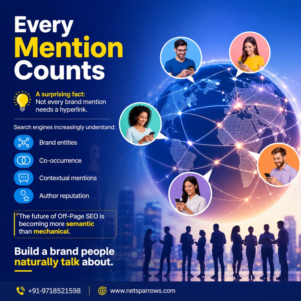 netsparrows's tweet photo. Every mention counts. Not every brand mention needs a backlink—search engines increasingly understand context, brand entities, and reputation. Build a brand people naturally talk about.

📞 Free SEO Audit: +91-9718521598
🌐 https://t.co/q5dzdZo5ey

#OffPageSEO #SEO https://t.co/TZE666DFTj
