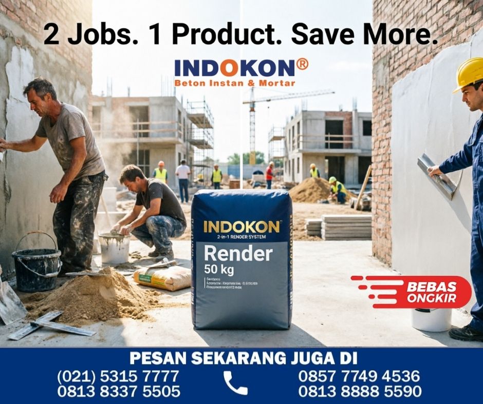 indokon1's tweet photo. 💸 Hemat itu bukan cari karung paling murah.
Hemat itu cukup 1 produk untuk 2 pekerjaan.
Render 2-in-1 Indokon:
✔ Plester + aci
✔ Tidak cepat kering
✔ Material lebih maksimal terpakai
"2 kerjaan. 1 produk."
🔥 Kerja lebih cepat. Budget lebih hemat.
#Render2in1 #RenderIndokon https://t.co/KUDdXnjMxK