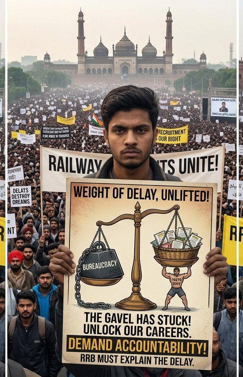 Railway_Talks's tweet photo. "The mental stress of a pending result is worse than the exam itself. @RailMinIndia please be sensitive to students' concerns. We hear about 'Bullet Trains,'but the recruitment speed is crawling. 🐢 Expedite the RRB NTPC 2024  CBTST results, IT has been more than 6 months when cbtst was conducted and recruitment process was started in September 2024.
#declare_cbtst_result 
@RailMinIndia