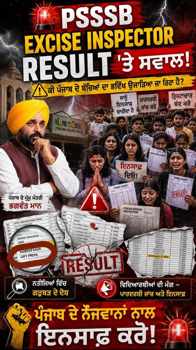 hemasharma8823's tweet photo. ਪੰਜਾਬ ਦੇ ਹਜ਼ਾਰਾਂ ਨੌਜਵਾਨ ਨਿਰਪੱਖ ਅਤੇ ਪਾਰਦਰਸ਼ੀ ਭਰਤੀ ਪ੍ਰਕਿਰਿਆ ਦੀ ਮੰਗ ਕਰ ਰਹੇ ਹਨ। ਸਰਕਾਰ ਵਿਦਿਆਰਥੀਆਂ ਦੀ ਆਵਾਜ਼ ਸੁਣੇ ਅਤੇ ਤੁਰੰਤ ਕਾਰਵਾਈ ਕਰੇ।#ReleasePatwariVDO #YouthDemandJobs #NoJobNoVote @BhagwantMann @ArvindKejriwal @officeofssbadal @SukhpalKhaira @bsmajithia @AamAadmiParty @RavneetBittu https://t.co/WMt6jX4JAt