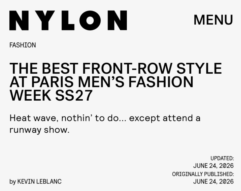 Minnn_JH's tweet photo. [ Nylon Magazine]

THE BEST FRONT-ROW STYLE AT PARIS MEN’S FASHION WEEK SS27

— BamBam at Louis Vuitton —

🖇️ กดลิ้งรักการอ่าน : https://t.co/s0MekkG1Pa

#LVMenSS27 #LouisVuitton #BamBamxLVMenSS27 #BamBam https://t.co/7J02aIwtsK