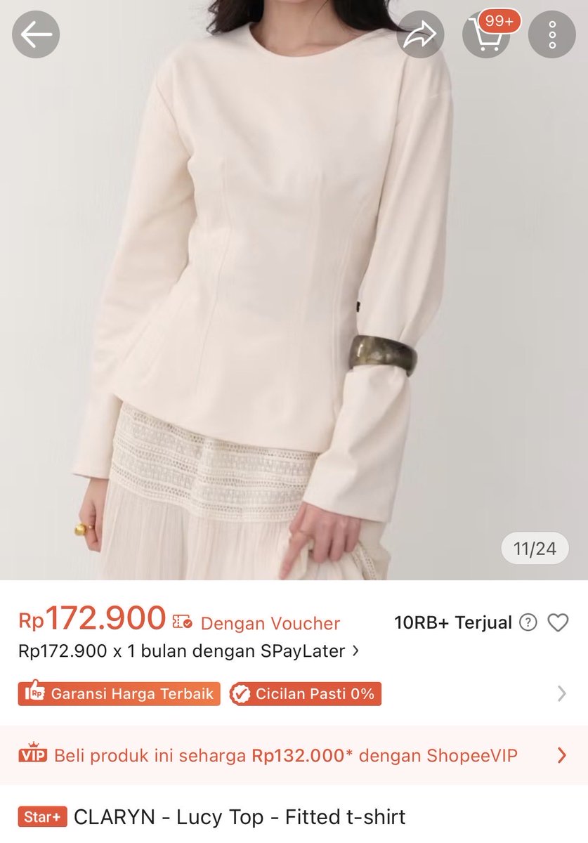 lovedbyadla's tweet photo. WTS Preloved Claryn - Lucy Top warna cream size M. Baru 2x pemakaian, 110k ajaa. free ong lewat 🍊 dm for details https://t.co/3aV0Bpc6Qk