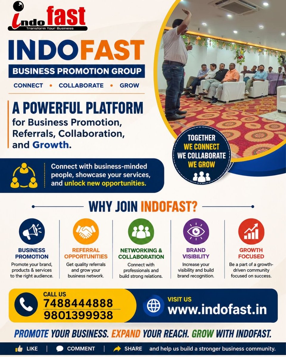 vikashvikal06's tweet photo. https://t.co/S6fDSS37zv
🚀 Promote your business with INDOFAST Business Promotion Group.

✅ Business Promotion
✅ Referrals
✅ Collaboration
✅ Brand Visibility
✅ Growth Opportunities
📞 7488444888 | 9801399938
🌐 https://t.co/S6fDSS37zv
#INDOFAST #BusinessGrowth #Entrepreneurs https://t.co/kszSnEnZsm