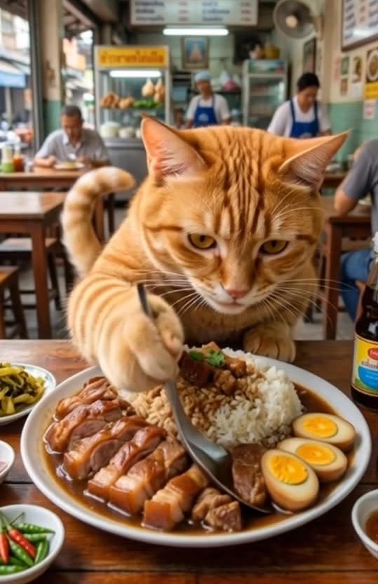 PPforreal's tweet photo. สวัสดีตอนเที่ยง ทานไรกันยัง 🐈🍱
สนใจทานข้าวขาหมู กับ ส้มส้ม ไหมงับ https://t.co/Ac0cib1dYN