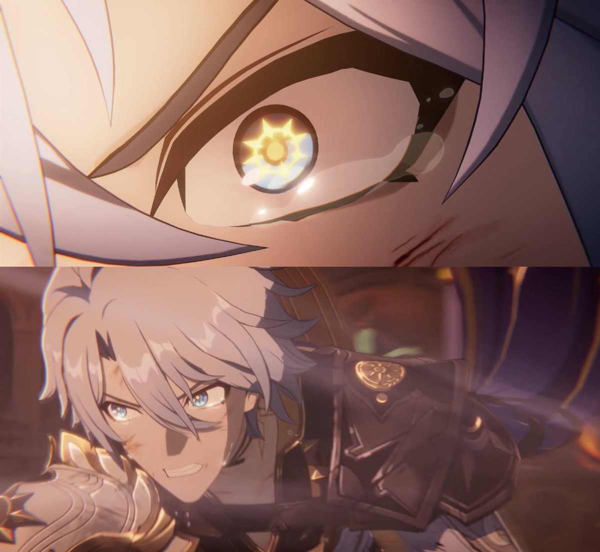 phainigma's tweet photo. when phainon saw flame reaver finish mydei infront of him. the tears... that really broke him 💔 need more people to realize mydei always been phainon's breaking point he saw mydei fall and went berserk. 
happy 1 year of phaidei in phainon's trailer again https://t.co/wNXPPiZJ4P