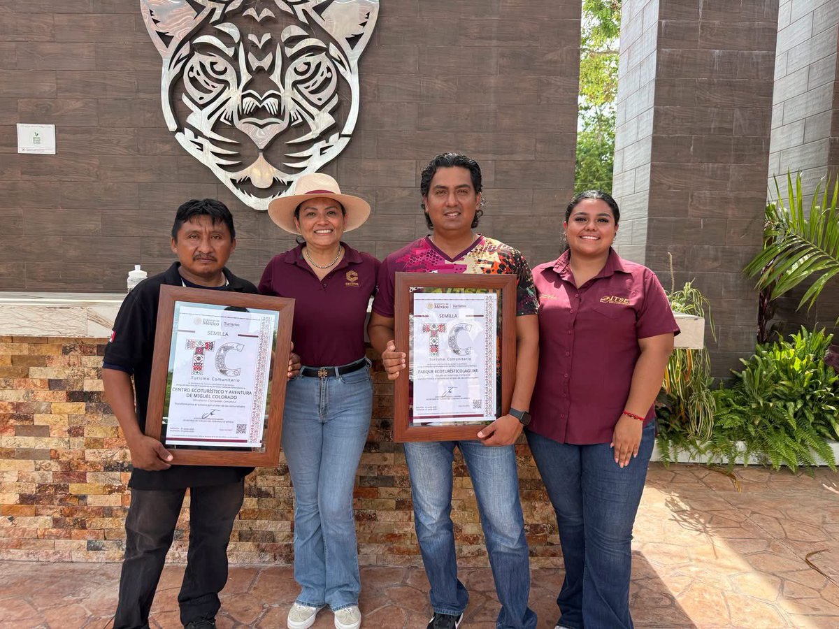 laRepublica_p's tweet photo. Reconoce la Secretaría de Turismo de Campeche con el Distintivo de Turismo Comunitario al Ecoturismo Miguel Colorado y al Parque Ecoturístico Jaguar de Escárcega. Este municipio continúa avanzando en la Ruta de la Transformación con acciones que fortalecen el turismo comunitario. https://t.co/SgU07dRtER