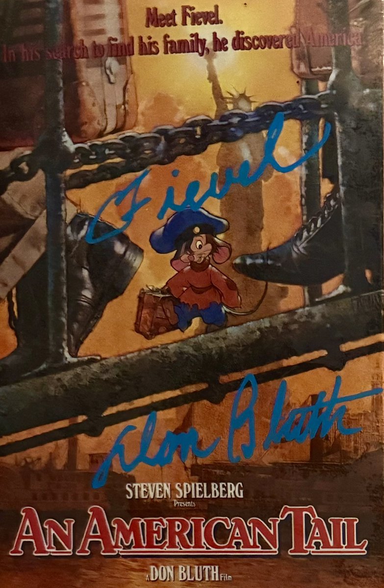 jonnati77's tweet photo. @DonBluth Met the LEGEND Don Bluth this weekend at #FanExpoAnaheim!!! Thank You Sir, for the conversation & advice. #INSPIRATIONAL Got some signatures at the Expo, then on the way home listened to “Somewhere Out There” Don Bluth Biography narrated by the GOAT🐐 himself. #AnAmericanTale 🇺🇸 https://t.co/knuK2KLoCB