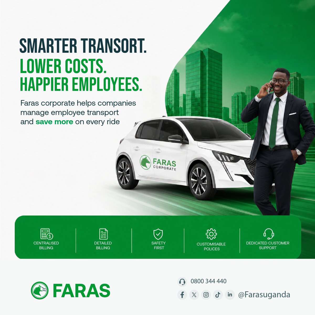 farasugapps's tweet photo. Smarter transport starts here. 🚗💚
Faras Corporate helps companies manage employee transport, reduce costs, and keep teams moving safely and comfortably. #faras #farasuganda https://t.co/c0Ruw5ZciD