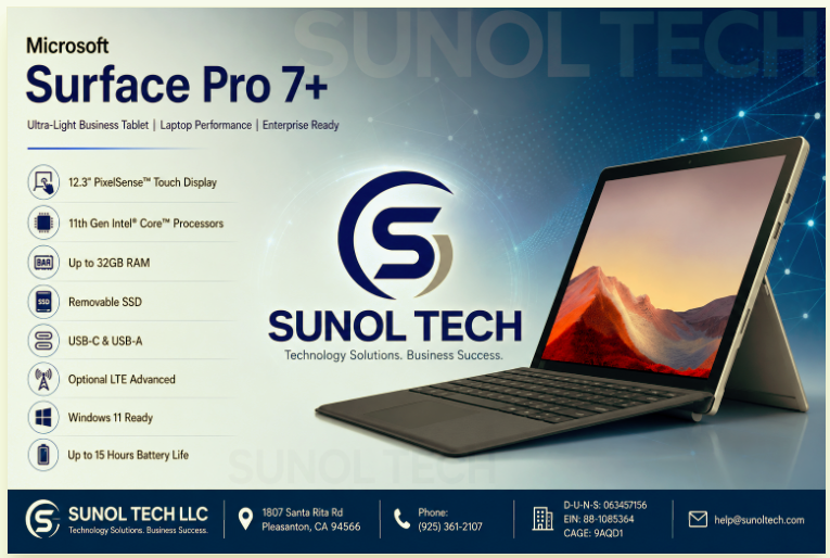 SunolTechco's tweet photo. https://t.co/irIkMepI3T
The Surface Pro 7+ is the tablet IT stops arguing about
#MicrosoftSurfacePro7Plus #SurfacePro7Plus #MicrosoftSurface #Windows11 #BusinessTablet #EnterpriseIT #HybridWork #MobileComputing #IntelCore #Productivity #TechSolutions #ITHardware https://t.co/pqpOQc9a1o