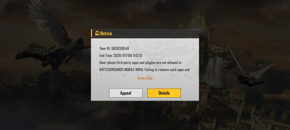 Aakif198's tweet photo. @BGMI_Official i never used any kind of 3rd party app and still got Ban for using a 3rd party app. Help me please 🥺 https://t.co/8s0GdOTe6v