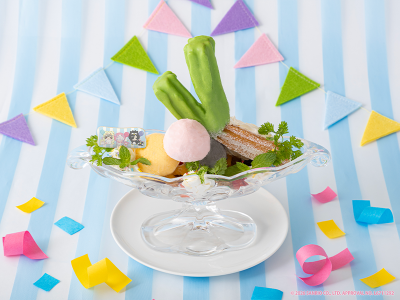 zig_sanriocafe's tweet photo. 🎉メニューのご紹介 🎁

サンリオキャラクタァズ コラボ バリネギサンデー💚

ジグザグの楽曲「バリネギ -sexy green onion-」イメージのネギに見立てたチュロスをON！
3種のアイスと一緒にお楽しみください🥄

🎈ご予約はこちらから
https://t.co/e8JdZz64Kd

#ジグザグ10周年
#SKSZIGZAG
#サンリオ https://t.co/1XlqP4K287
