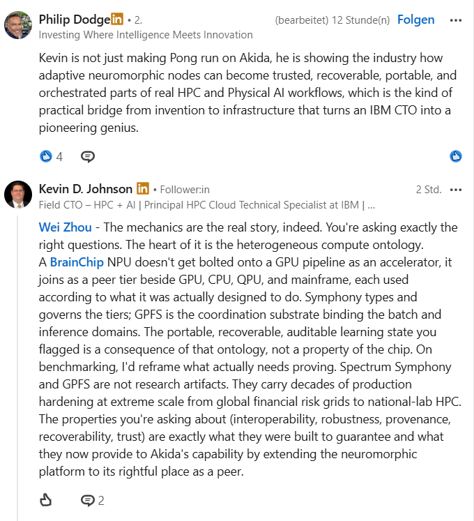 MIAM_Schwan's tweet photo. "What could be the biggest bottleneck you see right now in orchestrating these adaptive neuromorphic nodes alongside traditional HPC/GPU workflows?"
Kevin D. Johnson/Field CTO #IBM explains in detail. 
https://t.co/IJZYHREzd4
@BrainChip_inc https://t.co/5PBJnPTxsy
