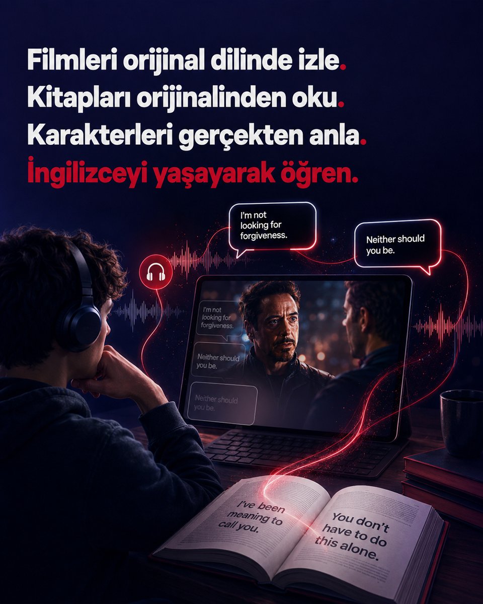 tacdilofficial's tweet photo. İngilizceyi yalnızca öğrenme, hayatın içinde yaşa! Filmleri orijinal dilinde izle, kitapları kendi dilinde oku ve karakterleri gerçekten anla. 🎬📚

🌐 https://t.co/sfLIlmRJUo
📞 0850 80 80 453

#TACEğitimKurumları #İngilizceÖğren #İngilizceyiYaşa https://t.co/a3OflJT97u
