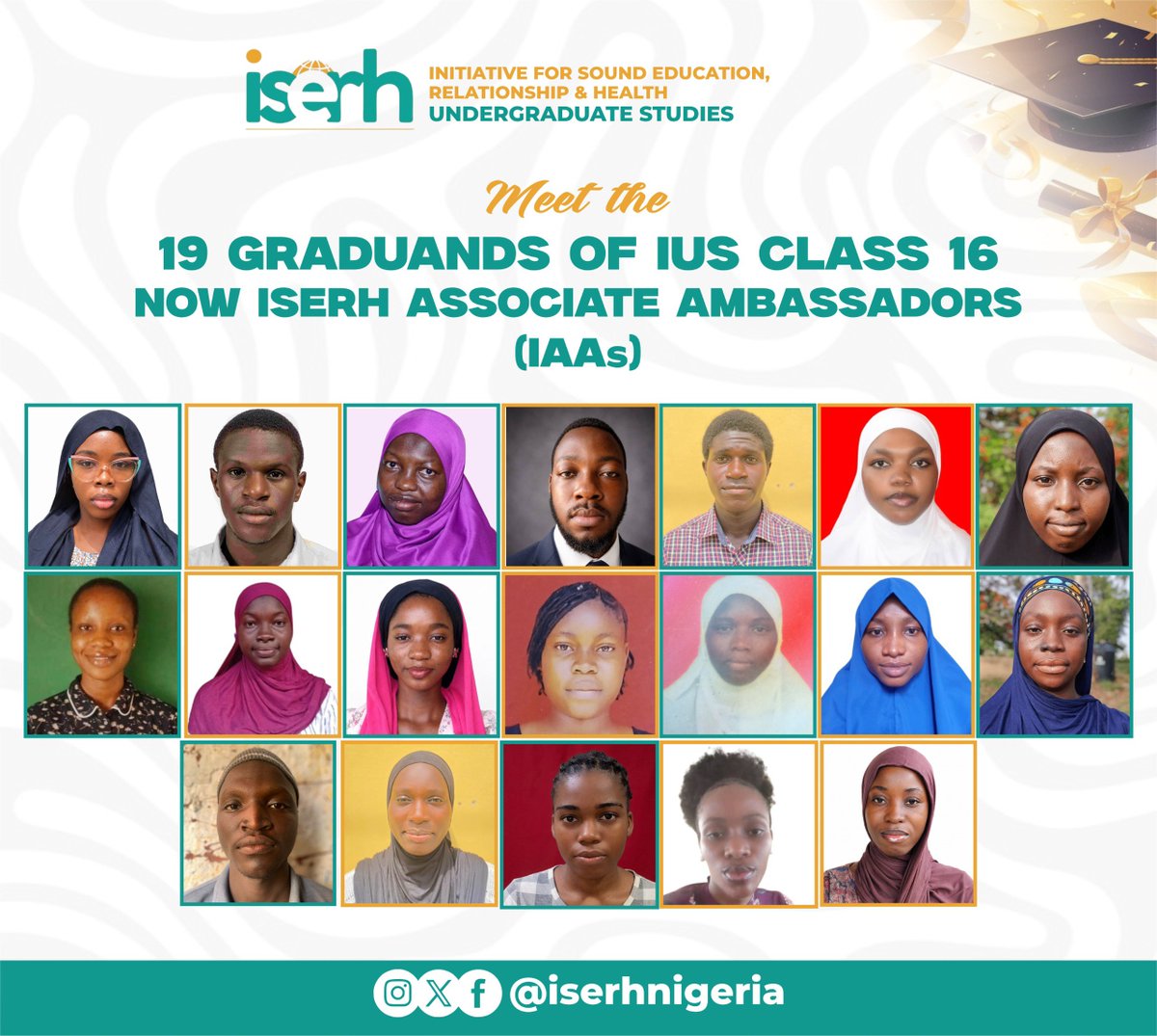 iserhnigeria's tweet photo. 360+ Applicants
53 Enrolled as Scholars
19 Graduated and Inducted as ISERH Associate Ambassadors

Becoming an IAA is like surviving a war! Marking attendance, online engagements, submitting weekly assignments, and implementing capstone projects. 

If you think it's easy, apply... https://t.co/NEJUUWXSIj