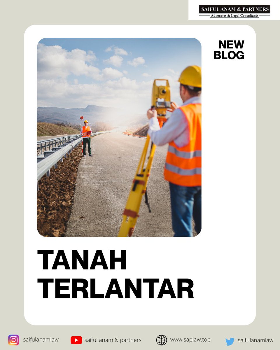 saifulanamlaw's tweet photo. Tanah Terlantar
#law #lawyer #pengacara #pengacaraonline #advocate #advokat #konsultanhukum #konsultanhukumjakarta #belajarhukum #dosen #dosenhukum #lecture #mediator https://t.co/WrEaVzM801