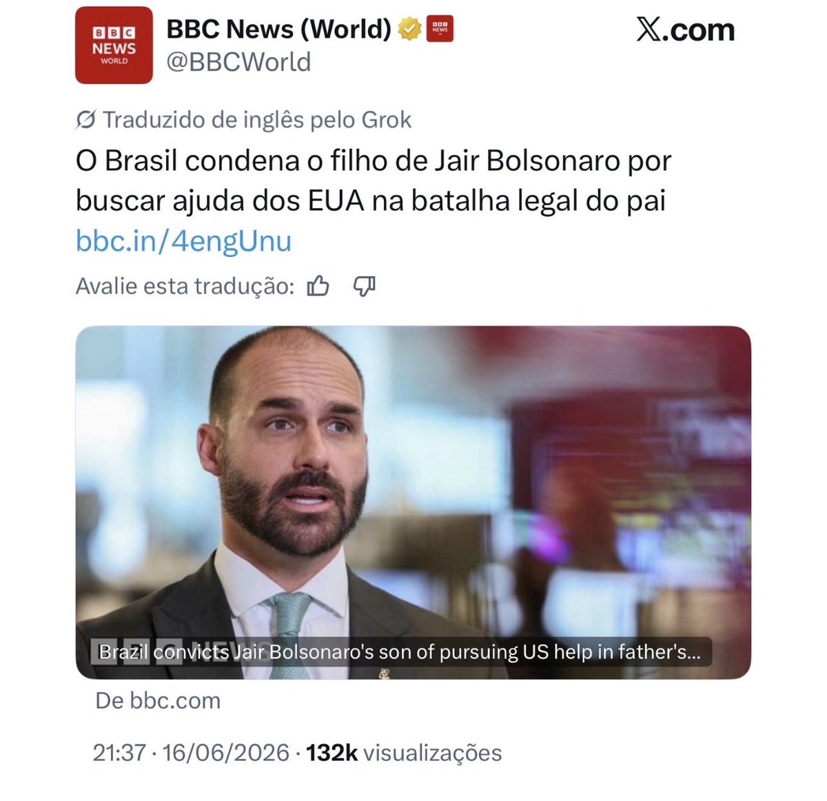 viniciuscfp82's tweet photo. BBC internacional não falou em coação. Parece que essa narrativa também não vai colar internacionalmente. https://t.co/NxEjH1xEQI