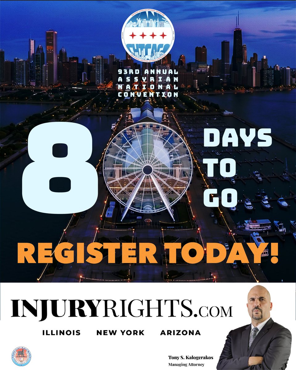 AANForg's tweet photo. The countdown is on only 80 days until the 93rd Annual Assyrian National Convention! 

Get ready for an unforgettable weekend celebrating our heritage, community, and future.

Register today before it’s too late! Link below

https://t.co/q6vHgELl4G https://t.co/AlYlhMTcOg
