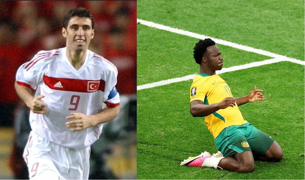 AustraliaZaman's tweet photo. Hakan Şükür ile Nestory Irankunda’nın ortak hikâyesi! 
Birinin hikâyesi 11. saniyede başladı.
Diğerinin hikâyesi ise 27.dakikada dünyaya yayıldı.Aslında ortak noktaları sadece futbol değil.İkisini buluşturan önemlişey,bağnaz siyasetin başarıyla kavgasıdır.
https://t.co/nqOkRF23Vj https://t.co/ZfMoMCS4kZ