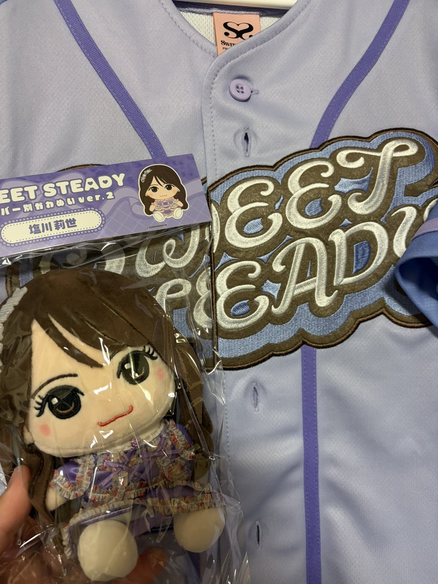 りせぴのユニフォームとぬい届いたー 推しのグッズ増えてくの幸せ