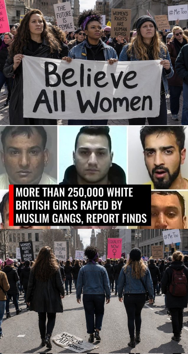 AngIo_Saxon_'s tweet photo. @C_3C_3 @askelly1984 'Believe All Women'... unless the victims are White working class and the rapists are brown immigrants.
It's almost as if the feminst agenda isn't really pro-women. It's just anti White. https://t.co/hdJ2K8hPdo
