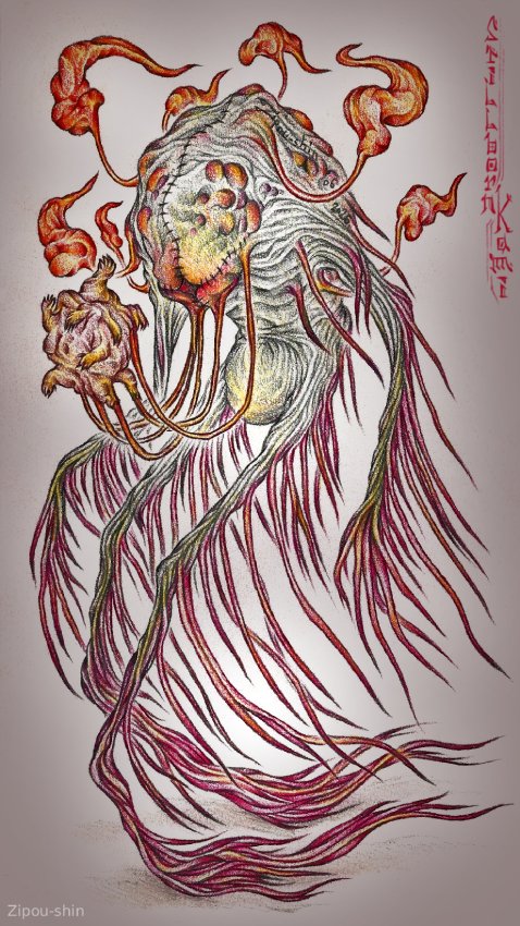 ShinZipou's tweet photo. #kami #kamigawa #spirit #mtg #creature #drawing #pencil #noai #humanartist #conceptart #monster #creaturedesign #ghost #yokai #youkai #yurei #coloredpencil #magic #fantasy #horror #tcg #fanart #fanmade #creepy #stillborn #wraith #japan #japanese #asian https://t.co/HR2e6cXt4x