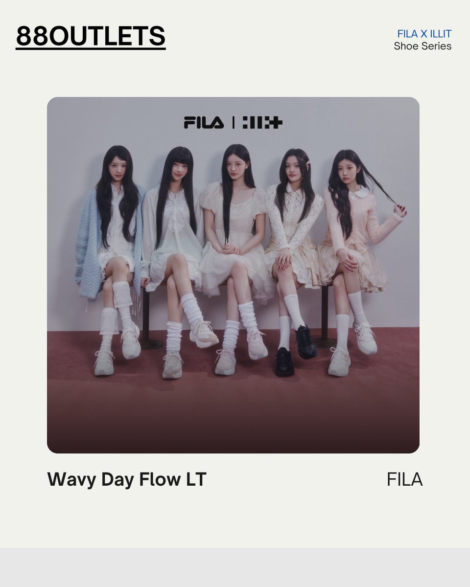 88OUTLET's tweet photo. OPEN PO JASTIP HANDCARRY — FILA Wavy Day Flow LT x ILLIT

📸 details listed in pics          

౨ৎ hc eta 30 June    
౨ৎ bca, all e-wallet, gosend, shopee available    
౨ৎ dm or wa to order (mention after dm)     
౨ৎ guidelines: https://t.co/I7W1X9aRED https://t.co/LQBN9cix8i