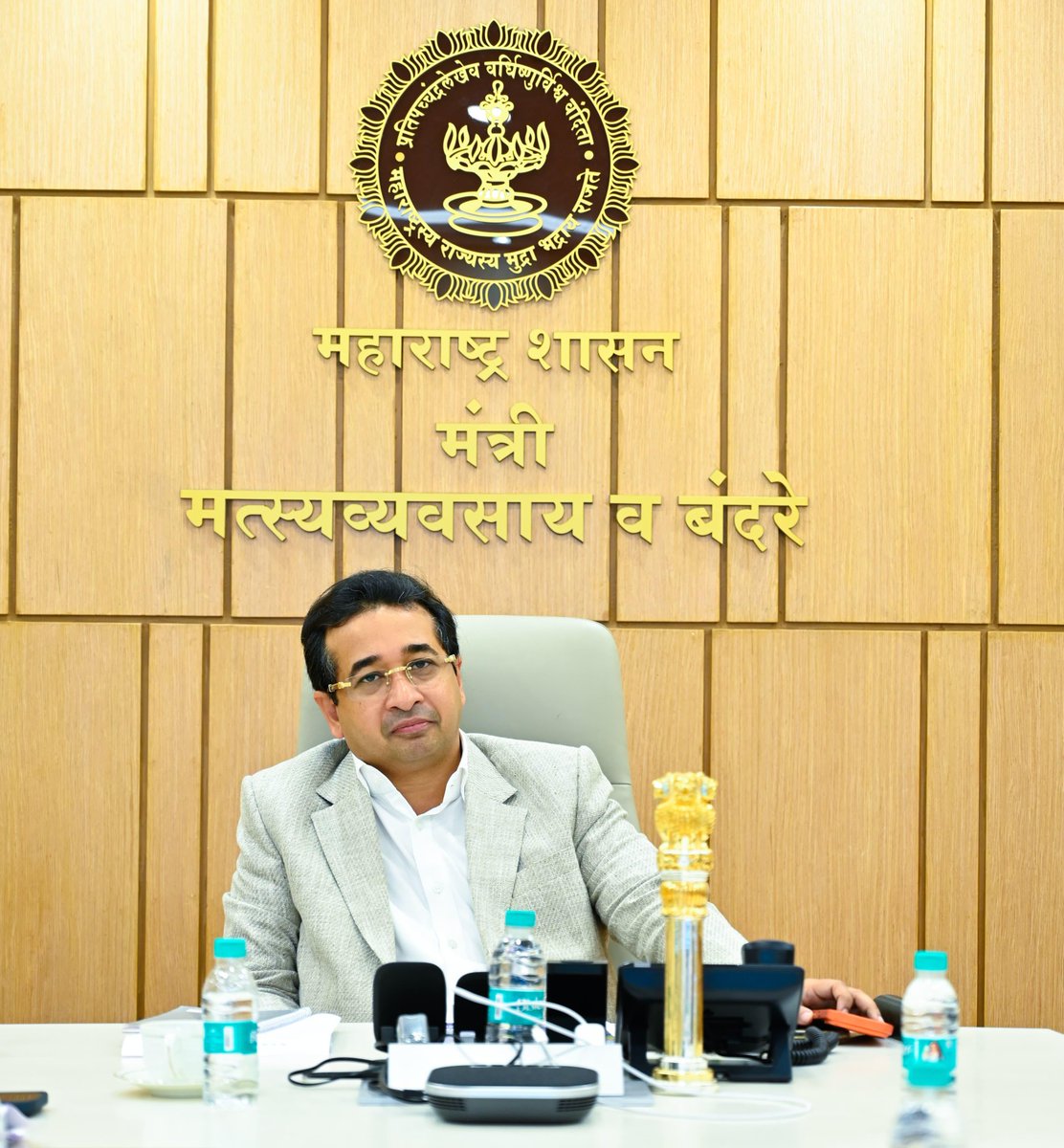 NiteshNRane's tweet photo. Held a detailed review meeting on the proposed Maharashtra Maritime Policy 2026.

The policy aims to create a robust framework for port-led development through land readiness, enhanced connectivity infrastructure, maritime economic clusters, investment facilitation, skill development, sustainable growth, and expansion of port capacity across the state. Discussions also focused on strengthening coastal shipping, promoting green port development, improving ease of doing business, and accelerating revenue generation within the maritime sector.

A key objective of the policy is to position Maharashtra as a global maritime investment hub by encouraging international investments, technology partnerships, industry collaborations, and strategic alliances that will drive the next phase of growth in the state's maritime economy.

Emphasized the need for a future-ready policy with clear timelines, efficient implementation mechanisms, and tangible benefits for coastal communities while reinforcing Maharashtra's position as India's leading maritime gateway.

@Dev_Fadnavis @CMOMaharashtra
@mahamaritime1

#MaharashtraMaritimePolicy2026 #MaritimeDevelopment #BlueEconomy #MaharashtraPorts
