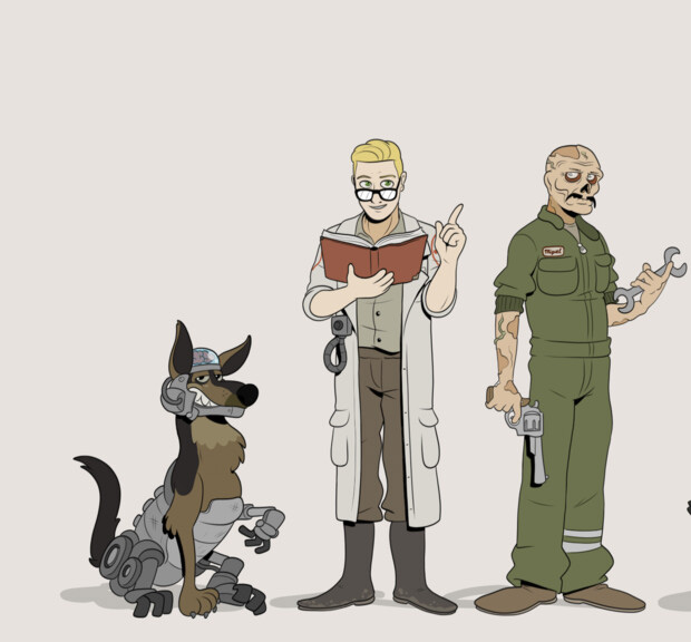 RazorwireRPG's tweet photo. The Mojave crew by @MabramsToons

Absolutely love it. Be sure to give him a follow https://t.co/gZxdZuwBEo