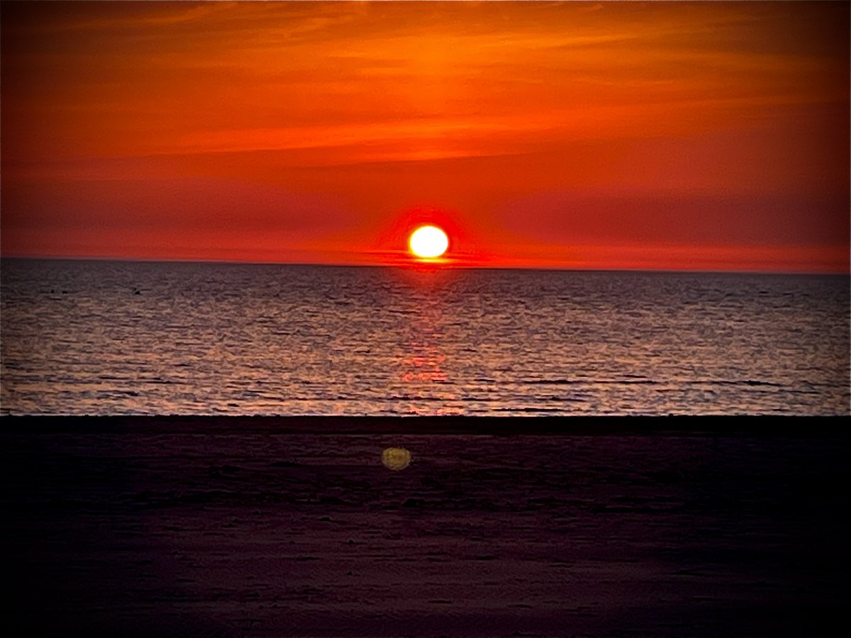 sugomami's tweet photo. 夕日がめっちゃキレイだった

一人だと時間ありまくりだから
お散歩して陽が沈むまで見てた

だぁりんと海に行く時は
夕日より潜る方が楽しかったな https://t.co/3C25F2Jypr