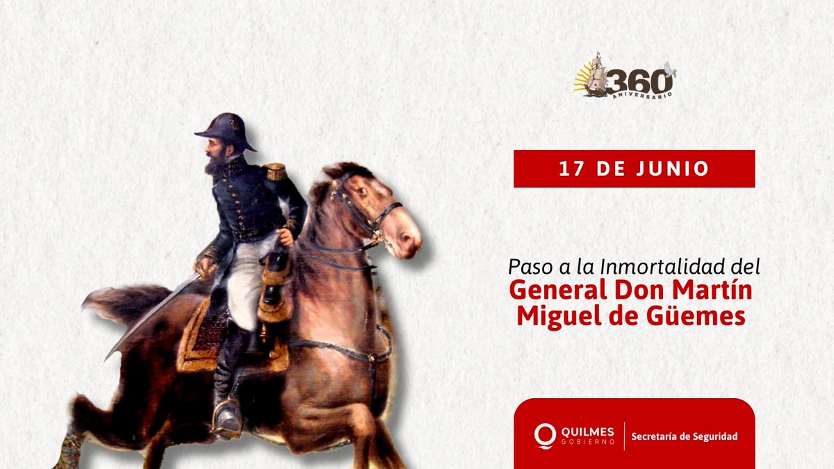 gaspodestefano's tweet photo. "No pretendo ni gloria ni homenajes, sólo trabajo por la libertad de mi patria"

Gral. Martin Miguel de Güemes, héroe de la patria. https://t.co/xhMpvoxtbk