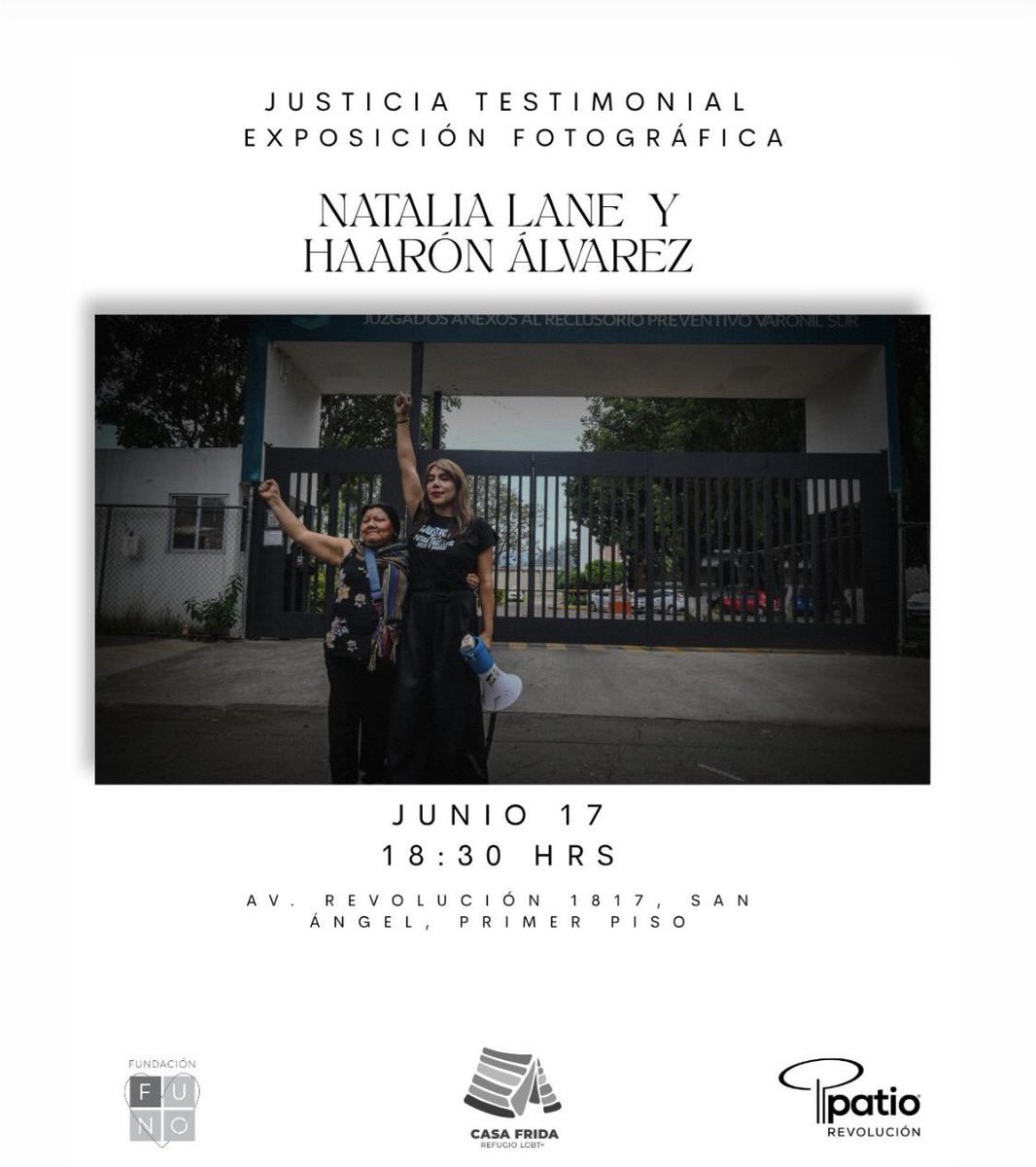 CasaFridaLGBT's tweet photo. Hoy en Patio Revolución 📍#CDMX Un espacio de diálogo y encuentro con la búsqueda de justicia.

@natalia_lane 👠 https://t.co/cqn0NVbhQy