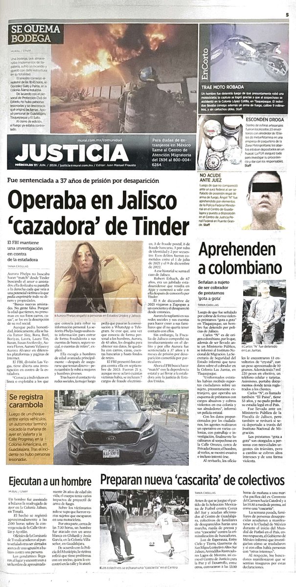 ALPONCHINO's tweet photo. Muy buenos días #ComunidadPonchoMarrón

Les dio recursos y personal, revela García Harfuch
Fondeó Mencho' a 'Los Chapitos'

Descartan, por ahora, que continúe apoyo del CJNG a esa facción del Cártel de Sinaloa

Nemesio Oseguera Cervantes "El Mencho", líder del
Cártel Jalisco Nueva Generación (CJNG) abatido el 22 de febrero pasado en Tapalpa, Jalisco, mantenía una alianza con una facción de "Los Cha-pitos", del Cártel de Sinaloa, a la que brindaba apoyo financiero y retuerzos de personal, reveló Omar Garcia Hartuch, titular de la Secretaría de Seguridad y Protección Ciudadana (SSPC).
Cuestionado sobre la relación que el CJNG mantenía con el Cártel de Sinaloa y sobre la reorganización del grupo criminal tras la muerte de "El Mencho", el funcionario federal sostuvo que el vínculo era directo con Osegue-ra Cervantes.
"El vínculo más fuerte que teníamos detectado, en tiempo pasado, porque la persona ya perdió la vida, El refuerzo financiero y personal que daba el Cártel Jalisco Nueva Generación a "Los
Chapitos", del Cártel de Sina-loa, en Jalisco tiene nombre.
De acuerdo con registros periodisticos, al menos B jóvenes que fueron reclutados para el crimen organizado y estuvieron desaparecidos fueron encontrados en Sinaloa desde 2025.