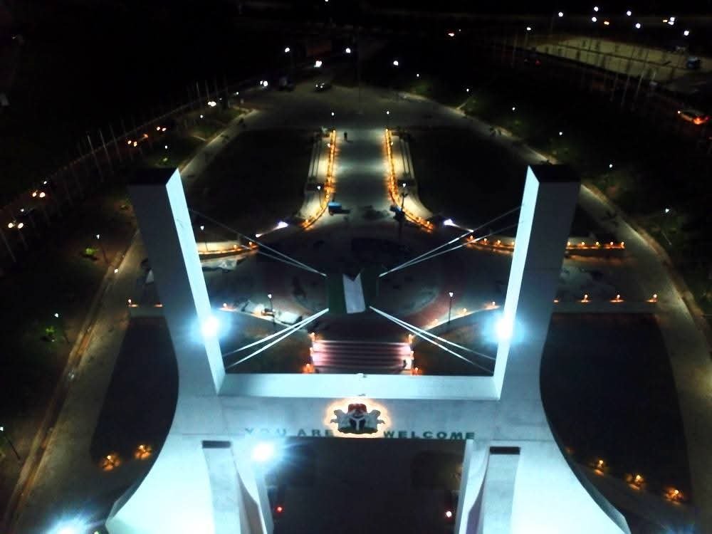 Rise_Forge's tweet photo. Night Drone Different Views of Abuja City Gate at Night https://t.co/SBggwAdoI9