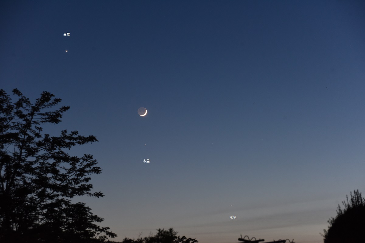 nikonde2525's tweet photo. 月と木星の接近🌒⭐️　今夜は雲がなくて綺麗でした☺️　望遠鏡を出せないのが残念です😅 https://t.co/AgyBTd3VeK