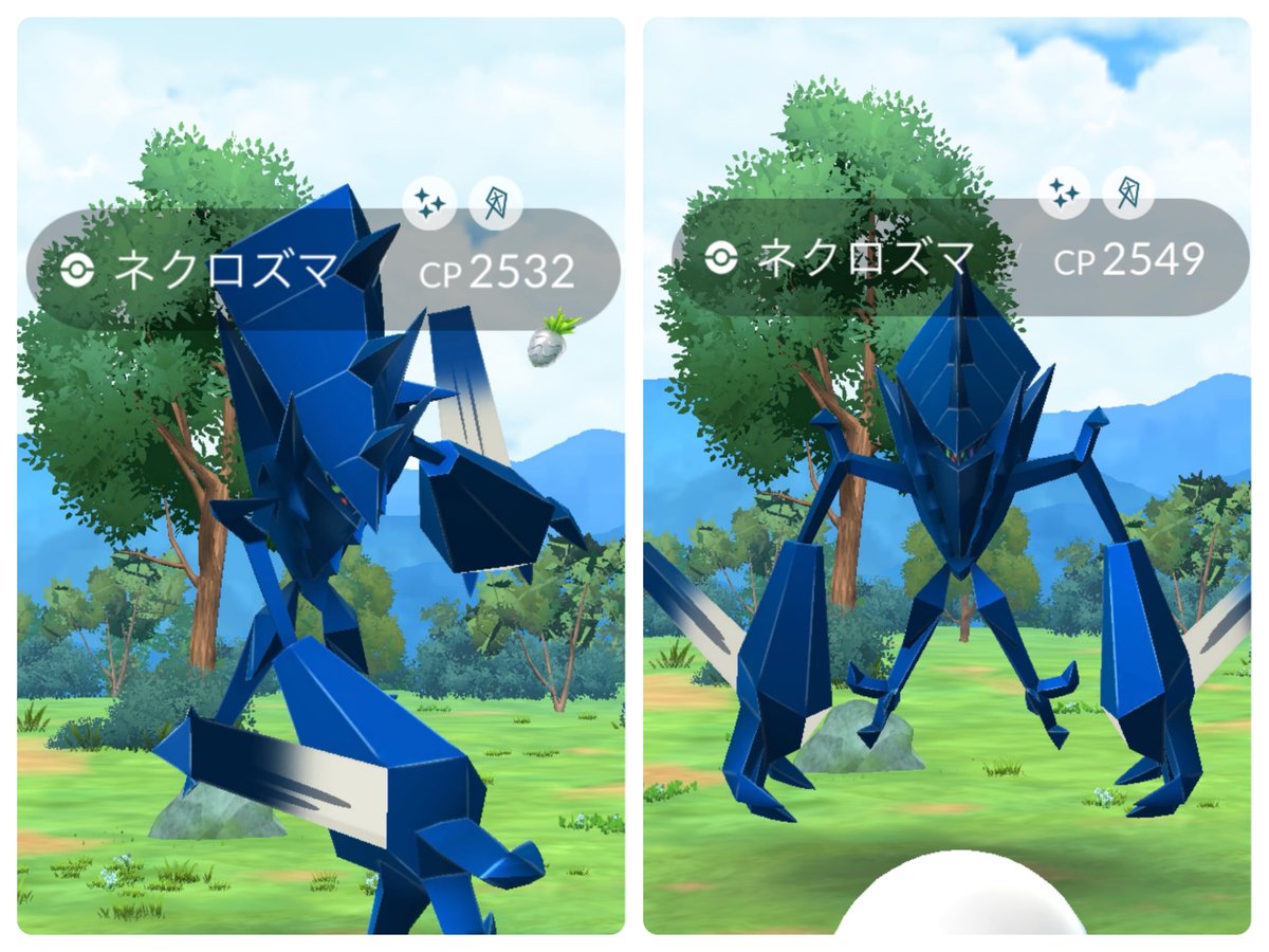 TKpoke5's tweet photo. いつも強欲なわたしですが
たまたま無欲だと…2クロズマ🫨🫨

#ポケモンGO 
#ネクロズマ 
#色違い 
#レイドアワー https://t.co/zDHVWO8iVw